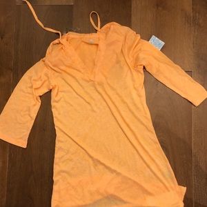 Orange pool cover up